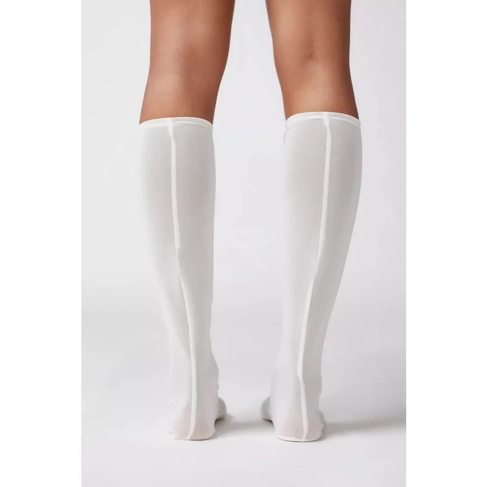UO Lace-Up Corset Knee High Sock - Picture 3 of 7